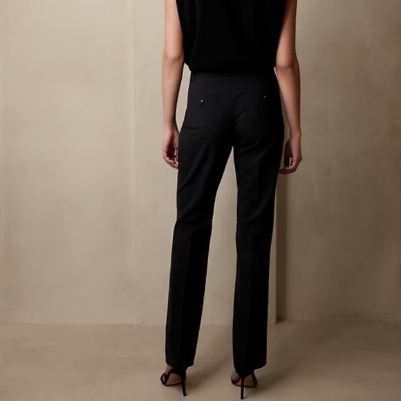 Banana Republic Factory Washable Logan Classic Black Tailored Trouser Pant - Picture 3 of 8